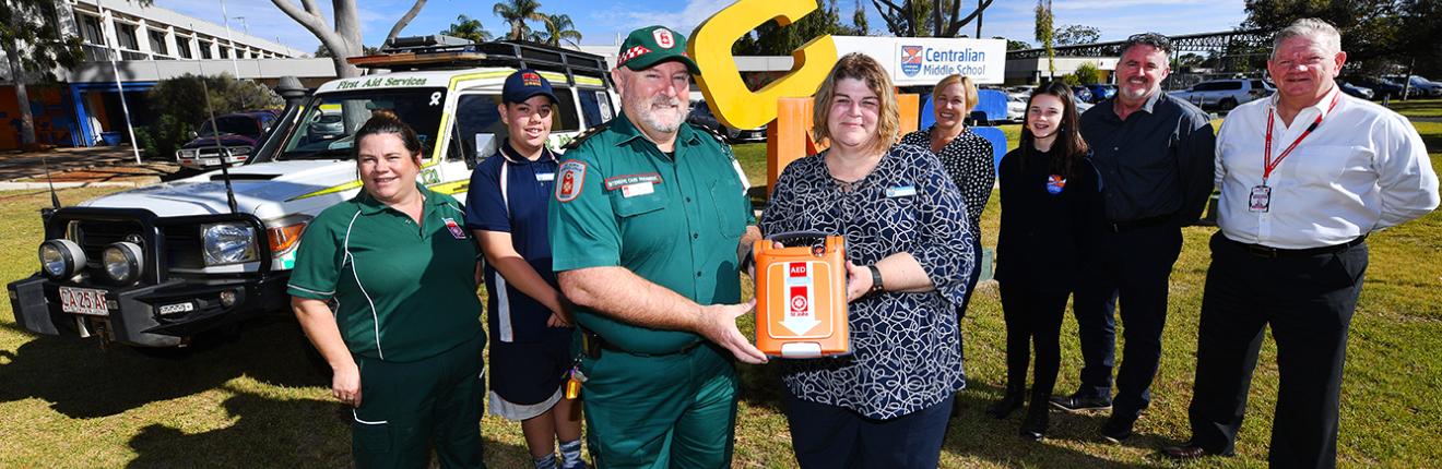 Central Australian Schools receiving AEDs.