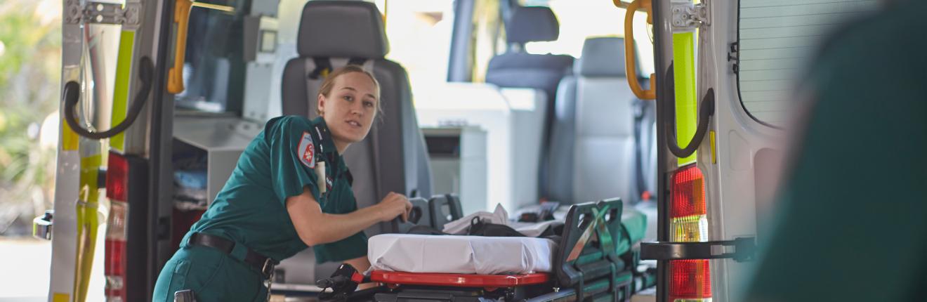 Paramedic Moving Stretcher