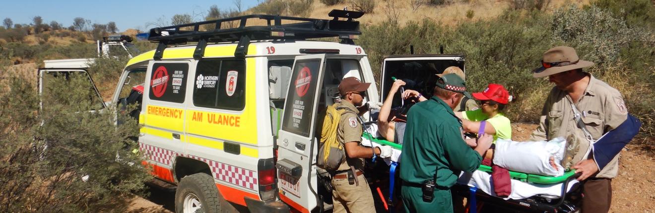 Saving patient in the Outback.