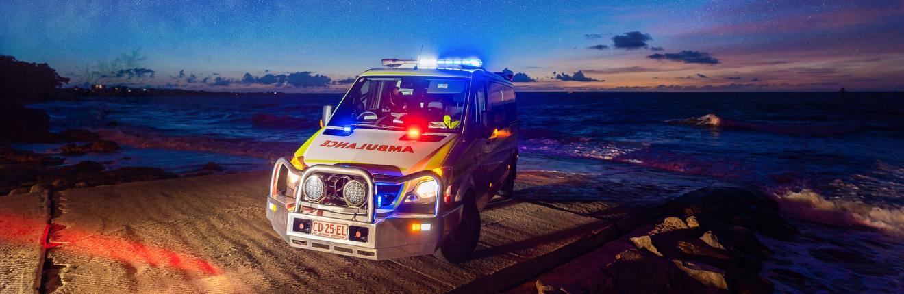 Ambulance in the night.