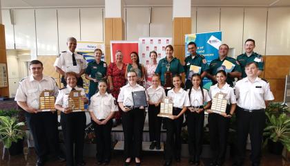 St John Staff and Volunteers with Annual Awards