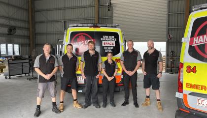 Some of the Darwin Workshop team, Maksim Liutyi, Rory Doust, Sean Cummins, Leanne Castro, Mark Grahame and Sam Sharples.