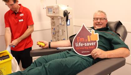 Andrew rolling up his sleeves for a good cause