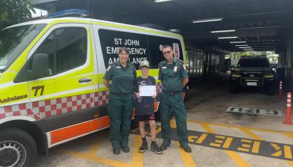12-year-old boy leads rescue mission