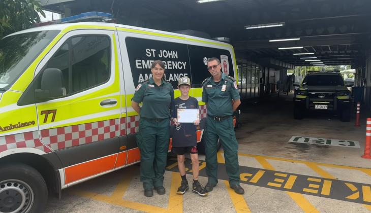 12-year-old boy leads rescue mission