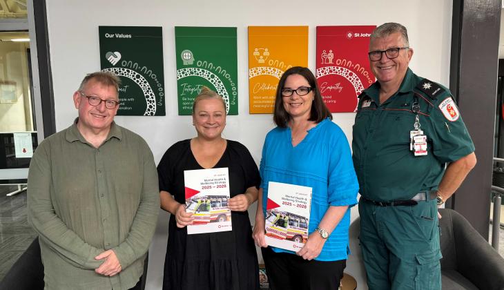 St John NT's Mental Health and Wellbeing Team (L-R) Richard Lewandowski, Nardi Ling, Natalie Wilson and Darryl Shaw