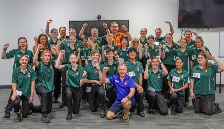NT Youth Comp competitors and leaders with Deputy Chief Min., Hon Gerard Maley MLA